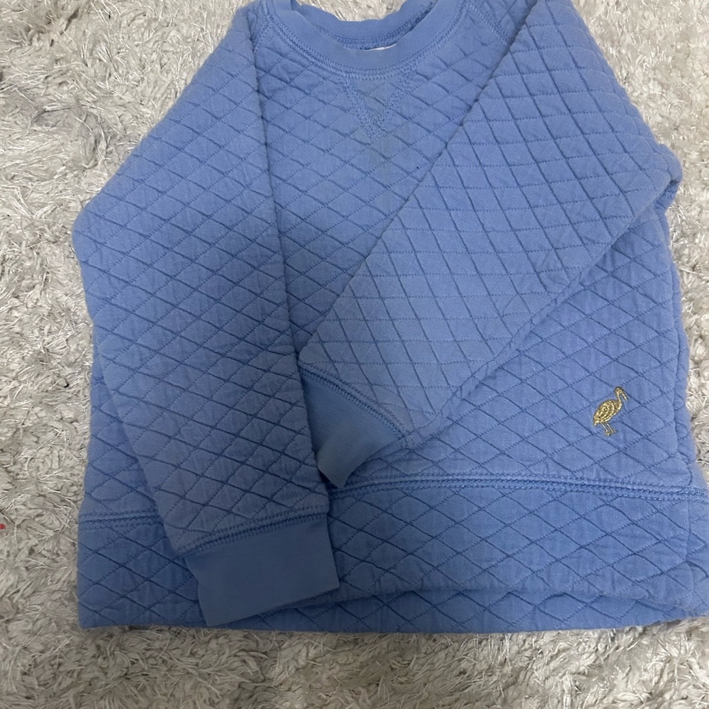 TBBC Blue Quilted Sweatshirt with Gold Logo